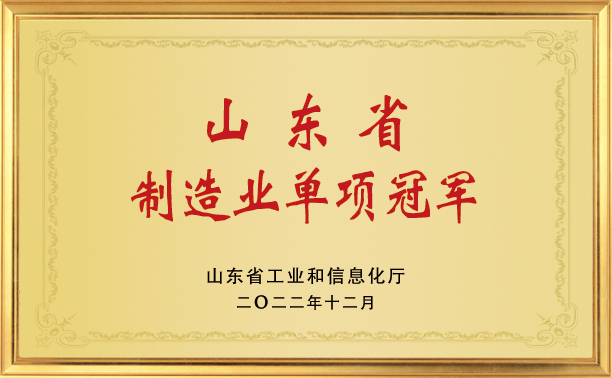 山东省制造业单项冠军